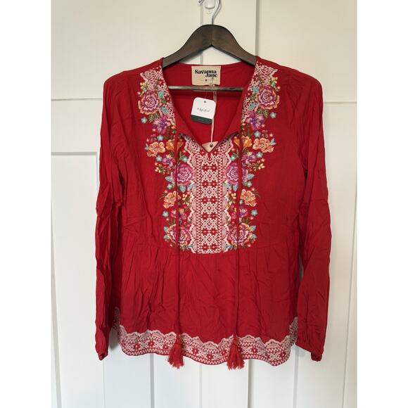Savanna Jane Tops - Savanna Jane Women's Boho Top Size Medium NWT Floral Bohemian Cottagecore